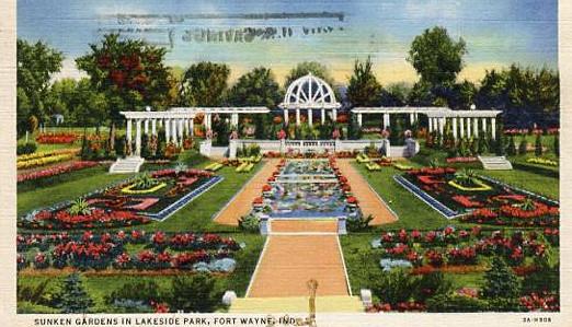 IN - Fort Wayne, Sunken Gardens in Lakeside Park