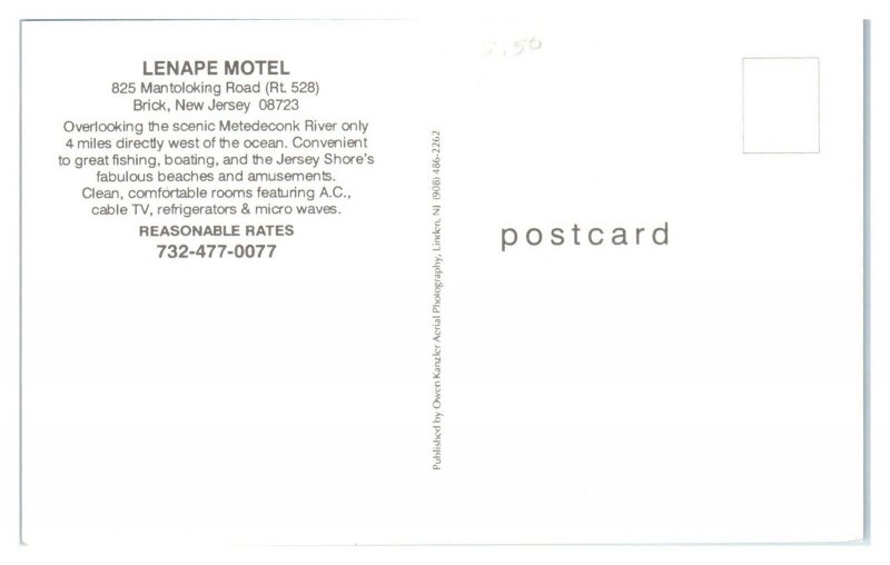 Lenape Motel, Brick, NJ Postcard *5Q4