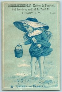 1880's Schermer Horn Hatter & Furrier Albany, NY Victorian Trade Cards P170