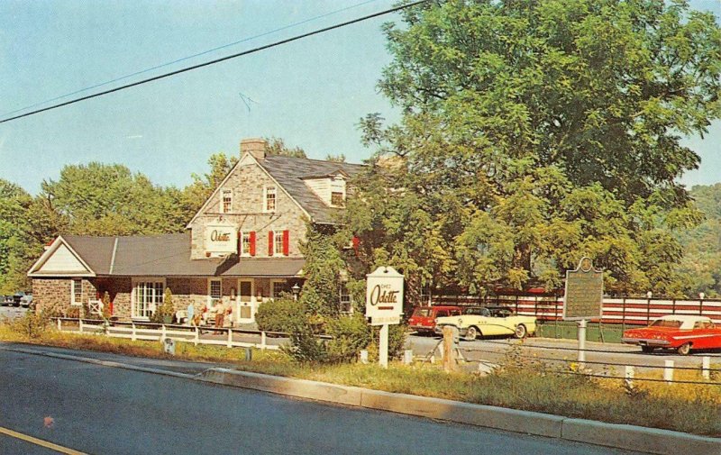 CHEZ ODETTE French Country Restaurant New Hope, PA Roadside ca 1960s Postcard
