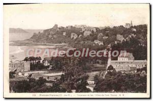 Old Postcard Perros-Guirec Trestraou villas Pors Nevez