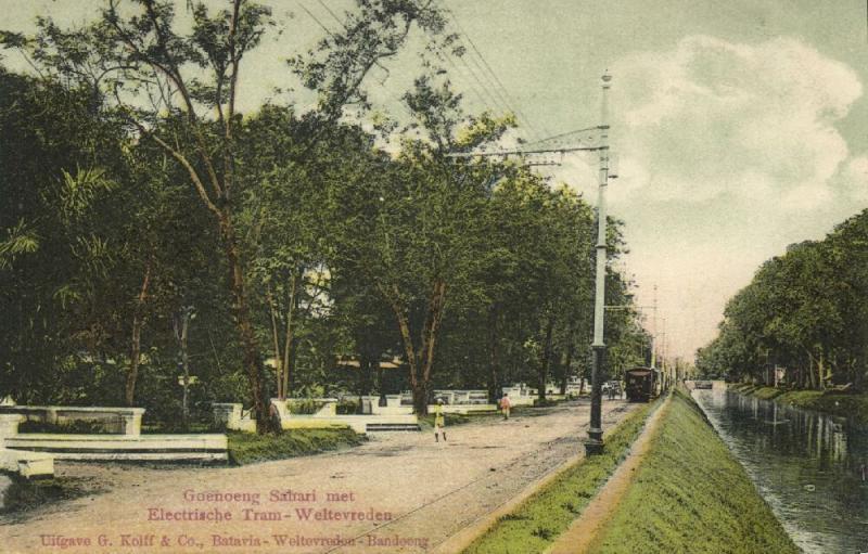 indonesia, JAVA WELTEVREDEN, Goenoeng Sahari, Electric Tram (1910s)