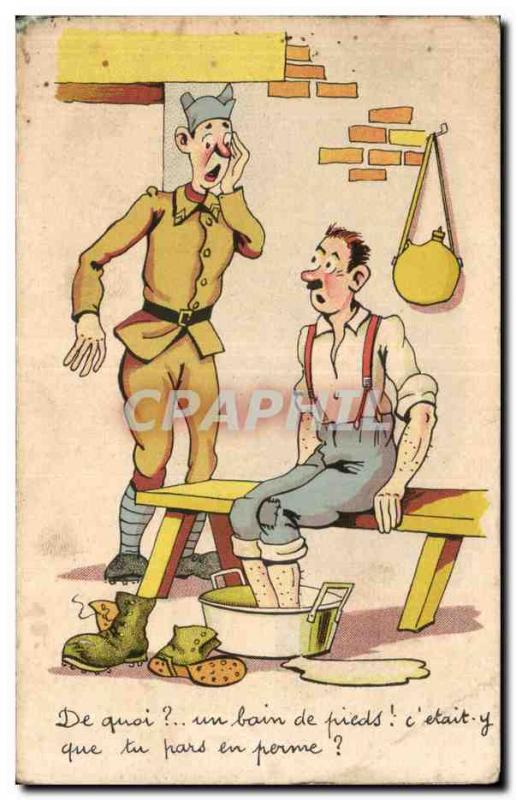 Old Postcard Fantasy Militaria Humor Soldiers