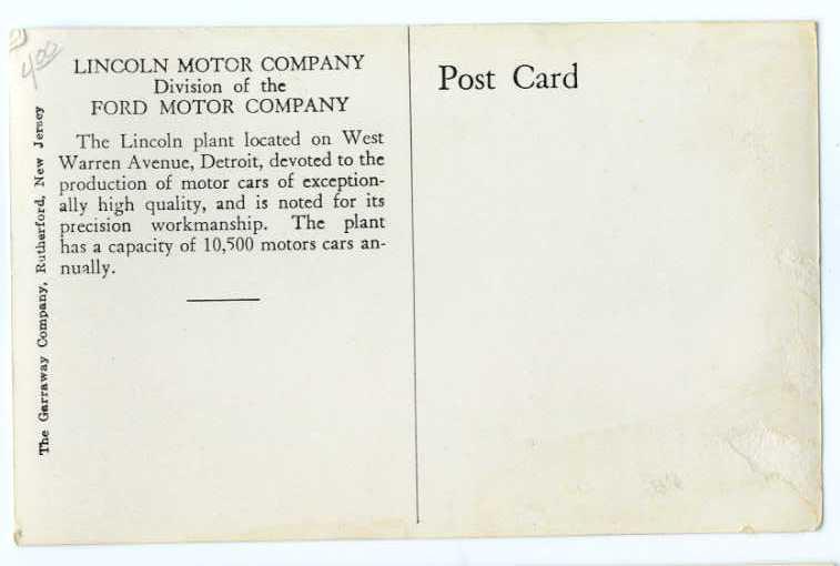 RPPC of Lincoln Motor Company in Detroit Michigan MI