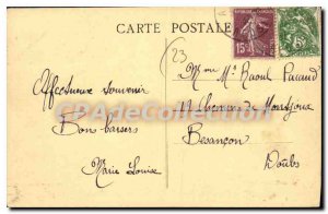 Old Postcard From Auzances Sermer Tour Carree