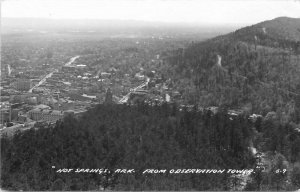 Hot Springs Arkansas Observation Tower #S-9 RPPC Photo Postcard 20-4548