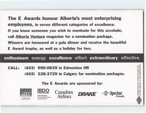 Postcard Do you know Alberta's most enterprising employee?, E Awards, Canada