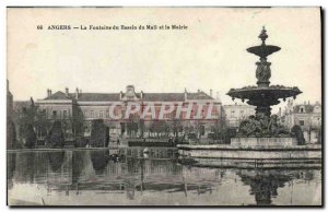 Old Postcard Angers Fountain Basin Du Mail And The Mayor