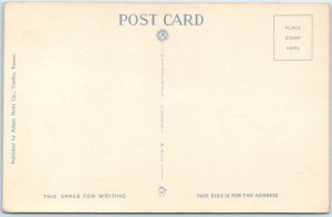 c1940s Topeka KS National Bank Art Deco Highrise Linen PC Thomas Williamson A285