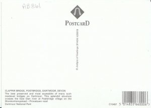 Devon Postcard - Clapper Bridge, Postbridge, Dartmoor   AB861