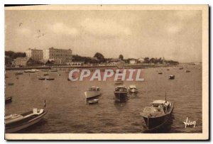 Old Postcard Arcachon Gironde Before Porage a corner of the Port and the Gran...