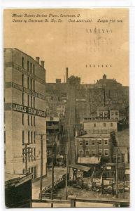 Mountain Adams Incline Plain Railroad Cincinnati Ohio 1909 postcard