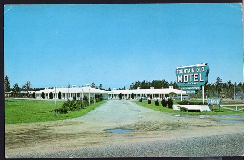 GA Fountain Glo Motel 3 Miles North of JESUP on U.S. Route No. 301 1950s-1970s