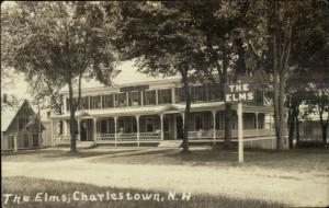 Charlestown NH Elms Hotel c1915 Real Photo Postcard