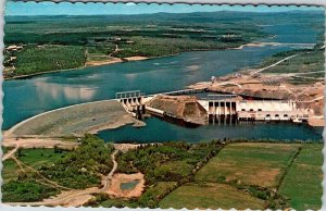 Postcard DAM SCENE Fredericton New Brunswick NB AK9351