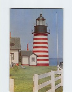 Postcard West Quoddy Light, Lubec, Maine