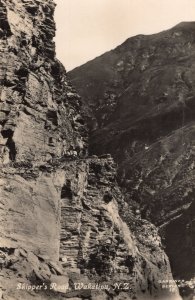 The Skippers Lake Wakatipu Road Real Photo New Zealand Postcard