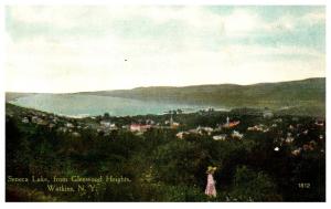 New York Aerial view of Seneca Lake from Glenwood Heights