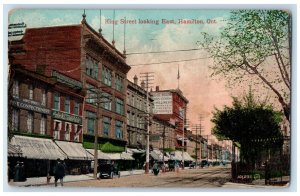 1908 Ice Cream Shop, Carpet Furnishings King Street Hamilton Canada Postcard