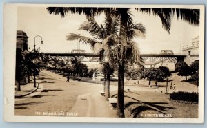 Sao Paulo Brazil Postcard Viaducto Do Cha c1940's Unposted RPPC Photo