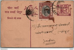 Jaipur Postal Stationery to Jaipur