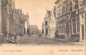Monnikendam Netherlands Noordeinde Street Scene Antique Postcard J74835