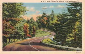 1941 U.S. 5 Windham Road Brattleboro Vermont Linen Postcard 2R4-625