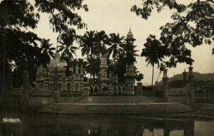 PC CPA SINGAPORE, MOSQUE, Vintage REAL PHOTO Postcard (b4410)