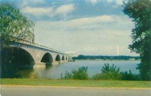 Washington DC Arlington Memorial Bridge Chrome Postcard Unused