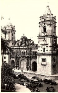 1930s PANAMA METROPOLITAN CATHEDERAL STREET VIEW PHOTO KODAK RPPC POSTCARD P1674