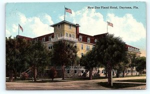 DAYTONA, FL Florida ~ New HOTEL des PLAND Flags ~  c1910s Roadside Postcard