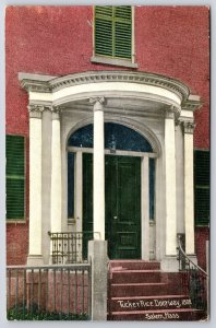 Tucker Rice Doorway 1800 Salem Massachusetts House Landmark Postcard