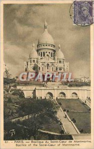 Old Postcard Paris Basilica of the sacred heart of Montmartre