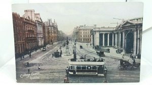 Vintage Postcard College Green Dublin Ireland