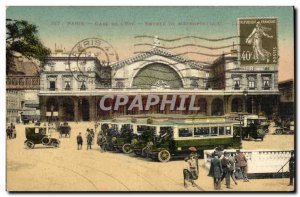 Old Postcard Paris Gare de l'Est Metro Metropolitain of Entree
