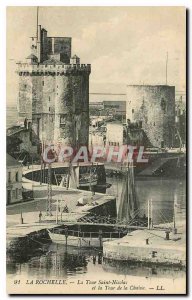 CARTE Post Old La Rochelle La Tour St. Nicolas and Tour de la Chaine