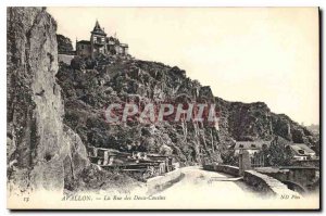 Old Postcard Avallon La Rue des Deux Cousins