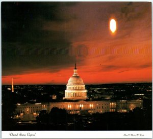 Postcard - A Night View of United States Capitol - Washington, D. C.