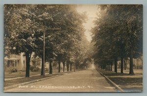 FRANKLINVILLE NY PINE STREET ANTIQUE REAL PHOTO POSTCARD RPPC