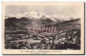 Old Postcard Sallanches and Mont Blanc