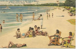 Sun and Surf Bathing on the Gulf of Mexico at Passe-a-Grille Beach, Floria