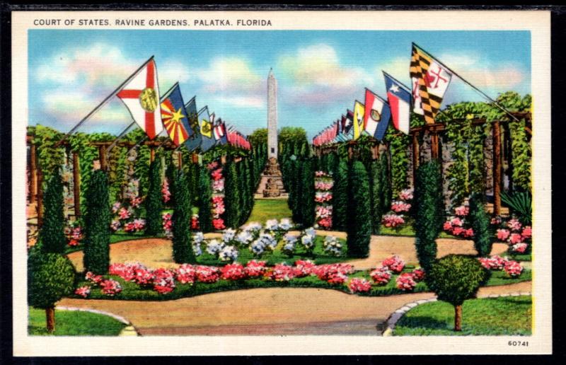Court Of States Ravine Gardens Palatka Fl Hippostcard