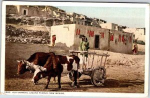 Postcard NATIVE INDIAN SCENE Laguna Pueblo New Mexico NM AK5552