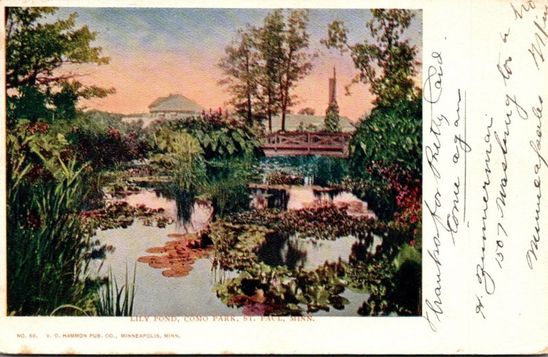 Minnesota St Paul Como Park Lily Pond 1905