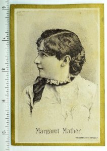 Lovely Margaret Mather, The Currier Lith. Co, Buffalo Victorian Trade Card F61