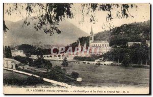 Old Postcard Lourdes Basilica and the Petit and Grand Jer