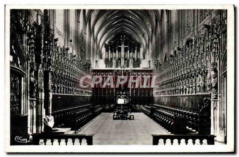 Old Postcard Albi Organ Choir of the Cathedral