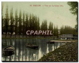 Melun - View on the Seine Old Postcard