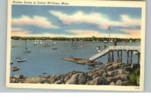 SALEM WILLOWS MA Harbor Old Postcard