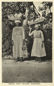 barbados, BRIDGETOWN, Native Fruit Sellers (1930s) Postcard